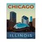 Stupell Industries Chicago Bean Landmark Canvas Design by Victoria Barnes